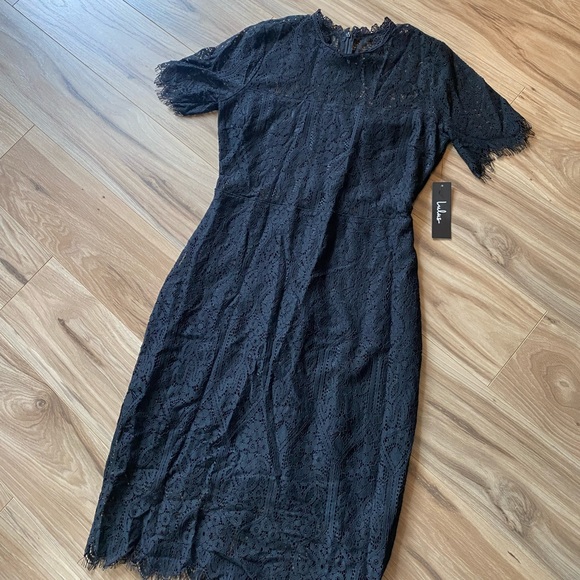 Lulus Black Lace Dress - Picture 1 of 3